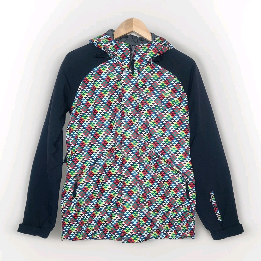 Bonfire Snowboarding Womens Small Outdoor Zip Snow Ski Athletic Black‎ Multi